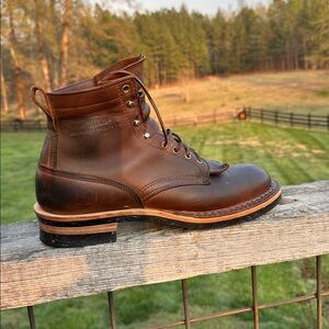 White's Brown Leather Lace-Up Men's Work Boots